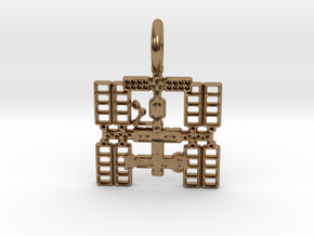 Space Station Pendant in Natural Brass