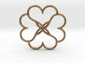 Four Leaves Of Clover in Natural Brass
