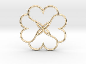 Four Leaves Of Clover in 14k Gold Plated Brass