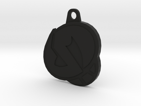 Skull Pendant  in Black Natural Versatile Plastic