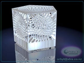 Voronoi penta lampshade ~145mm tall in White Processed Versatile Plastic