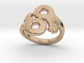 Saffo Ring 14 – Italian Size 14 in 14k Rose Gold Plated Brass