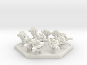 UWN Army Planetary Guard Squad (Hex) in White Natural Versatile Plastic