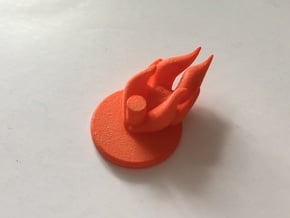 Base - Fire in Orange Processed Versatile Plastic