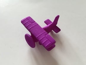 Fox Fighter Plane in Purple Processed Versatile Plastic