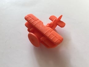 Silverback Fighter Triplane in Orange Processed Versatile Plastic