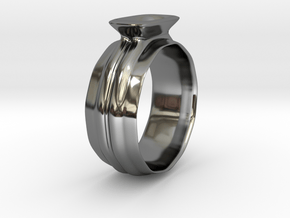 Ring in Fine Detail Polished Silver