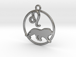  Leo Zodiac Pendant in Natural Silver