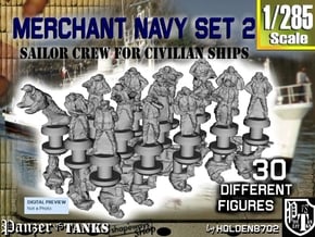 1-285 Merchant Navy Crew Set 2 in Smoothest Fine Detail Plastic