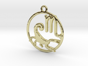 Scorpio Zodiac Pendant in 18k Gold Plated Brass