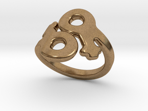 Saffo Ring 15 – Italian Size 15 in Natural Brass