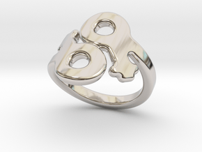 Saffo Ring 15 – Italian Size 15 in Rhodium Plated Brass