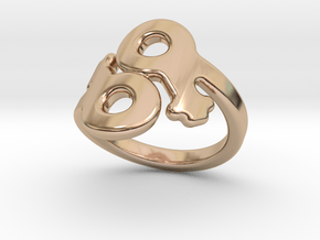 Saffo Ring 16 – Italian Size 16 in 14k Rose Gold Plated Brass