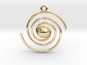 Spiral Galaxy in 14k Gold Plated Brass