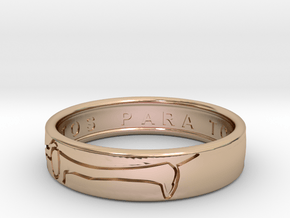 PICASO LUMP LOVE RING in 14k Rose Gold Plated Brass: 2 / 41.5