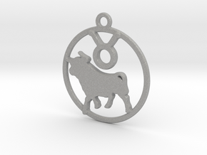 Taurus Zodiac Pendant in Aluminum