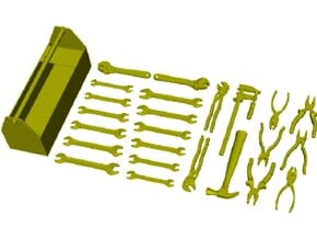 1/18 scale handyman's tool box in Tan Fine Detail Plastic
