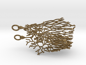 Purkinje Neuron Cell Earrings in Natural Bronze