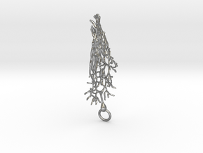 Purkinje Neuron Cell Pendant in Natural Silver