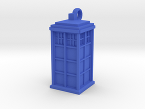 TARDIS key fob in Blue Processed Versatile Plastic