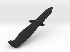 Combat Knife Replica in Black Natural Versatile Plastic