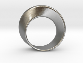 Mobius Strip Ring (Size 6) in Natural Silver: 6 / 51.5