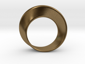 Mobius Strip Ring (Size 6) in Natural Bronze: 6 / 51.5