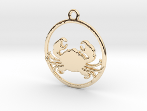 Cancer Pendant in 14K Yellow Gold
