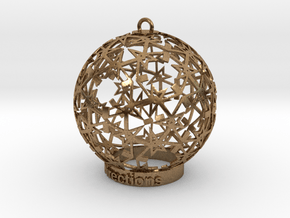 Directions Ornament for lighting in Natural Brass