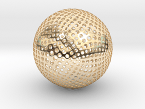 Designer Sphere in 14k Gold Plated Brass
