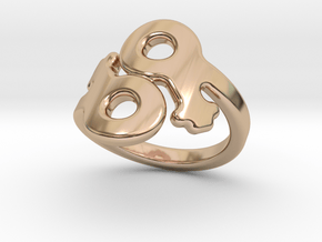 Saffo Ring 17 – Italian Size 17 in 14k Rose Gold Plated Brass