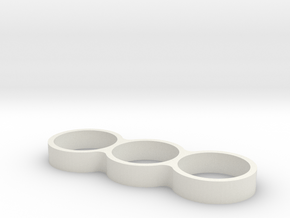Triple Ring Bearing Spinner in White Natural Versatile Plastic
