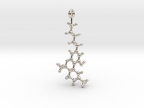 THC Molecule  in Platinum