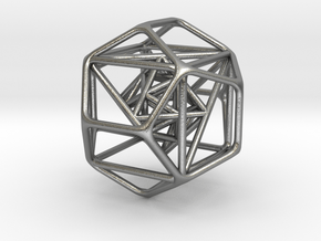 Nested Platonic Solids 1.4" in Natural Silver