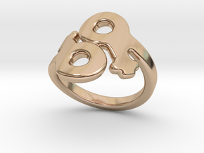 Saffo Ring 19 – Italian Size 19 in 14k Rose Gold Plated Brass