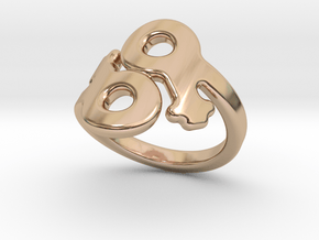 Saffo Ring 20 – Italian Size 20 in 14k Rose Gold Plated Brass