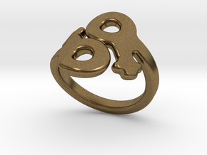 Saffo Ring 21 – Italian Size 21 in Natural Bronze