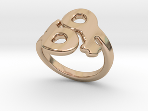 Saffo Ring 21 – Italian Size 21 in 14k Rose Gold Plated Brass