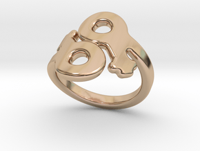 Saffo Ring 22 – Italian Size 22 in 14k Rose Gold Plated Brass