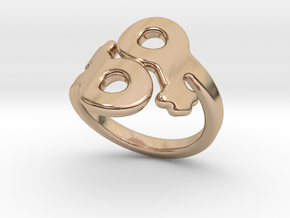 Saffo Ring 23 – Italian Size 23 in 14k Rose Gold Plated Brass