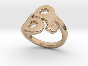 Saffo Ring 25 – Italian Size 25 in 14k Rose Gold Plated Brass