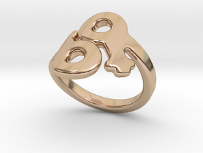 Saffo Ring 26 – Italian Size 26 in 14k Rose Gold Plated Brass