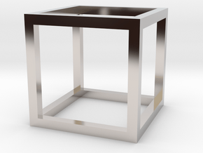 Cube (Hexahedron) in Platinum