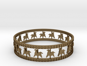 Carousel Band Bangle in Natural Bronze: Large