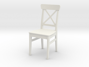 Ikea Ingolf Chair in White Natural Versatile Plastic: 1:12