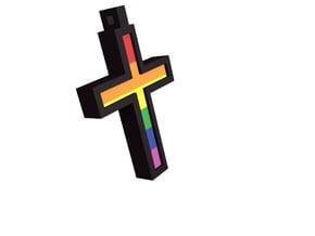 Pride Cross in Full Color Sandstone