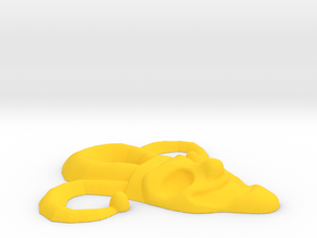 Joker Head in Yellow Processed Versatile Plastic