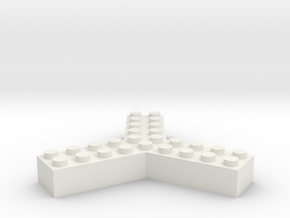 Trilego-2x5 in White Natural Versatile Plastic