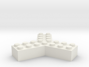 Trilego-2x4 in White Natural Versatile Plastic
