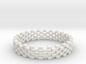 Continum Ring (US Size-7)  in White Natural Versatile Plastic: 7 / 54